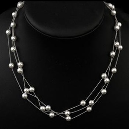 Alloy Korea Geometric necklace  Alloy white beads NHLJ3765Alloy white beadspicture3