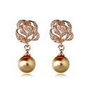 Mikro eingelegte Rosen ohrringe Perlen ohrringe Ohrringe weibliches Temperament elegante Ohrringe koreanischer Schmuck Grohandel 125645picture1