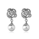 Mikro eingelegte Rosen ohrringe Perlen ohrringe Ohrringe weibliches Temperament elegante Ohrringe koreanischer Schmuck Grohandel 125645picture2