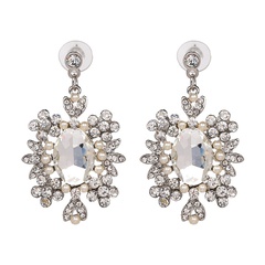 Imitated crystal&CZ Fashion Flowers earring  (50725) NHJJ4606-50725