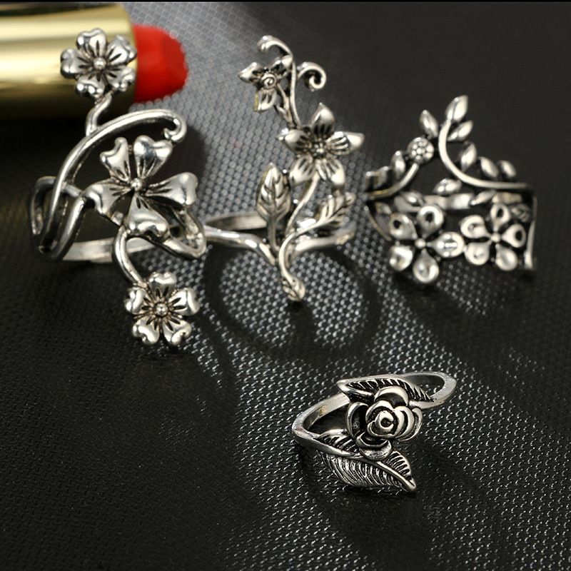 Alloy Vintage Flowers Ring  Main color NHGY1734Main color