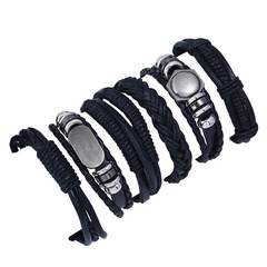 Leather Fashion Geometric bracelet  (Six sets) NHPK2013-Six sets