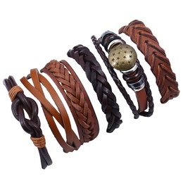 Leather Fashion Geometric bracelet  Six sets NHPK2018Six setspicture1