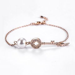 Alloy Fashion Geometric bracelet  (Rose alloy) NHLJ3933-Rose alloy