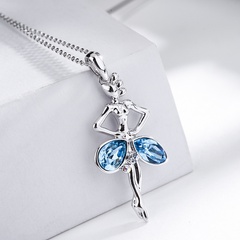 Alloy Fashion Geometric necklace  (Alloy blue imitated crystal) NHLJ3967-Alloy-blue-imitated crystal