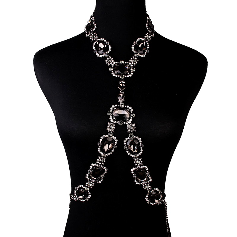 Occident alloy Geometric necklace  gray  NHJQ3670
