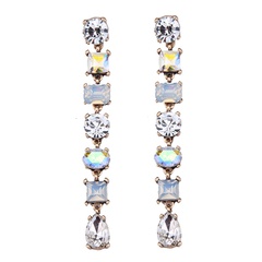 Occident and the United States alloy Rhinestone earring (color) NHJQ7370