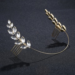 Imitated crystal&CZ Simple Geometric Hair accessories  (Alloy) NHHS0044-Alloy