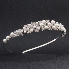 Amazon Braut Kopfschmuck Krone Europäischer und amerikanischer Schmuck High-End Perlen Strass Stirnband Haarschmuck Hochzeits accessoires