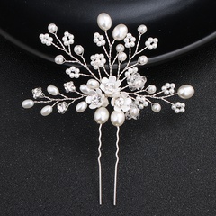 Beads Fashion Flowers Hair accessories  (Alloy) NHHS0166-Alloy