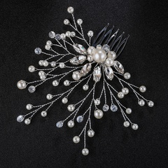 Beads Fashion Flowers Hair accessories  (white) NHHS0189-white