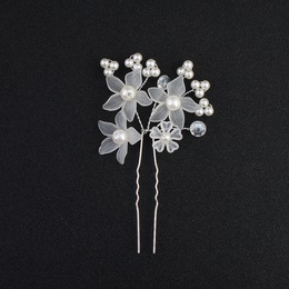 Alloy Fashion Flowers Hair accessories  white NHHS0228whitepicture1