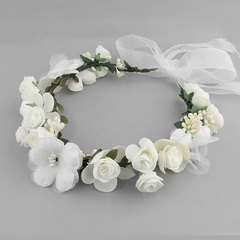 Cloth Simple Flowers Hair accessories  (white) NHHS0315-white