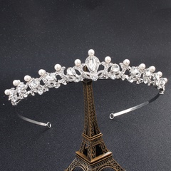 Europäische und amerikanische barocke Braut krone Kopf bedeckungen hand gefertigte Perlen Strass Stirnband Hochzeit Haarschmuck Hersteller Großhandel