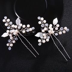 Beads Fashion Geometric Hair accessories  (Alloy) NHHS0343-Alloy