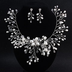 Alloy Fashion  necklace  (white) NHHS0351-white