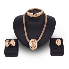 Occident and the United States alloy Rhinestone Necklace set 18K alloy  61164328  NHXS1291picture3