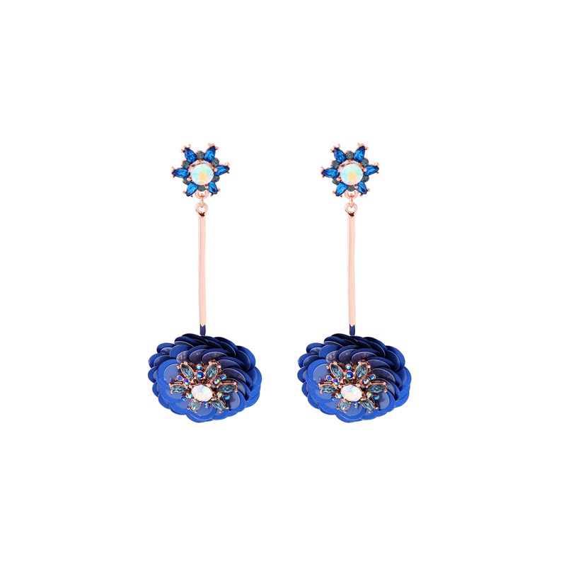 Alloy Fashion Flowers earring  Blue1 NHQD5349Blue1