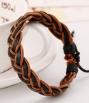 Leather Korea Geometric bracelet  Rope light brown NHPK1325Rope light brownpicture1