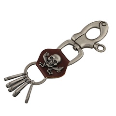 Leather Fashion Geometric Keychain  (brown) NHPK1514-brown