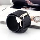 Leather Fashion Geometric bracelet  black NHPK1521blackpicture1
