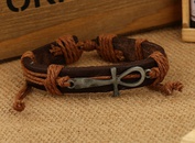 Leather Korea Geometric bracelet  Mixed color rope NHPK1694Mixed color ropepicture5