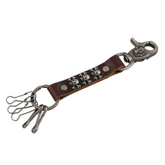 Leather Fashion Geometric key chain  (brown) NHPK1799-brown