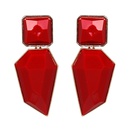 Plastic Simple Geometric earring  red NHJJ4884redpicture1