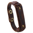 Leather Fashion Geometric bracelet  brown NHPK1689brownpicture3