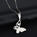 TitaniumStainless Steel Simple Animal necklace  Butterfly  Alloy NHHF0064ButterflyAlloypicture2