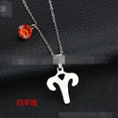 TitaniumStainless Steel Korea Geometric necklace  Aries NHHF0073Ariespicture1