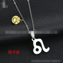 TitaniumStainless Steel Korea Geometric necklace  Aries NHHF0073Ariespicture5