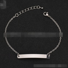 Titanium&Stainless Steel Simple Geometric bracelet  (Steel color) NHHF0179-Steel-color