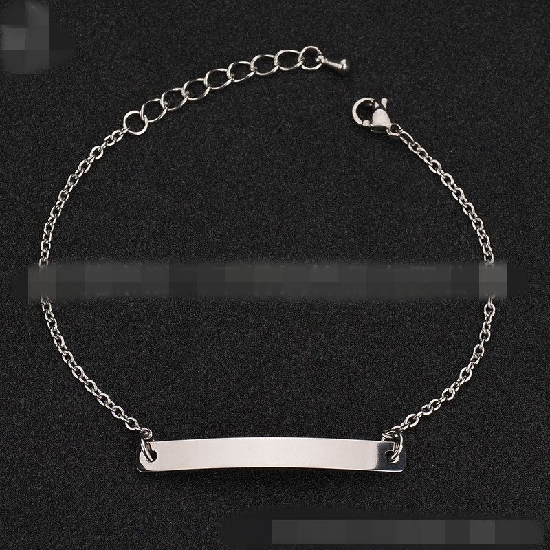TitaniumStainless Steel Simple Geometric bracelet  Steel color NHHF0179Steelcolor