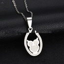 TitaniumStainless Steel Korea Geometric necklace  Shell  Owl NHHF0180ShellOwlpicture2