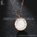 TitaniumStainless Steel Korea Geometric necklace  Steelwhite shell NHHF0253Steelwhiteshellpicture3