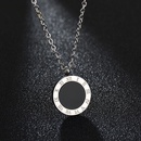 TitaniumStainless Steel Korea Geometric necklace  Steelwhite shell NHHF0253Steelwhiteshellpicture4