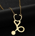 TitaniumStainless Steel Simple Geometric necklace  Rose alloy NHHF0086Rosealloypicture8