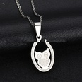 TitaniumStainless Steel Korea Geometric necklace  Shell  Owl NHHF0180ShellOwlpicture15