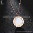 TitaniumStainless Steel Korea Geometric necklace  Steelwhite shell NHHF0253Steelwhiteshellpicture18