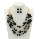 Plastic Fashion Geometric necklace  green NHCT0286greenpicture3