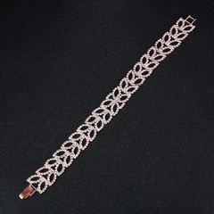 Alloy Fashion Geometric bracelet  (Rose alloy) NHHS0424-Rose-alloy