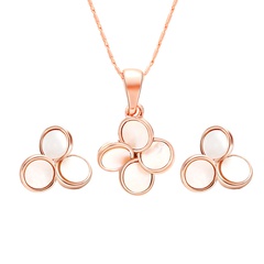 Alloy Korea Flowers The necklace  (61172438 rose alloy) NHXS1575-61172438-rose-alloy