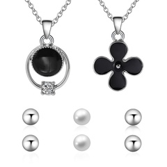 Alloy Simple Flowers The necklace  (66181009 alloy) NHXS1617-66181009-alloy