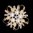 Alloy Fashion Flowers A brooch  18 k white Aa027  B NHDR268518kwhiteAa027Bpicture1