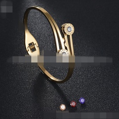 Titanium&Stainless Steel Fashion Geometric bracelet  (Alloy) NHHF0632-Alloy