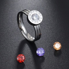 Titanium&Stainless Steel Fashion Geometric Ring  (Steel Color-5) NHHF0644-Steel-Color-5