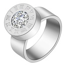 TitaniumStainless Steel Fashion Geometric Ring  Roman numerals  steel6 NHHF0666Romannumeralssteel6picture3