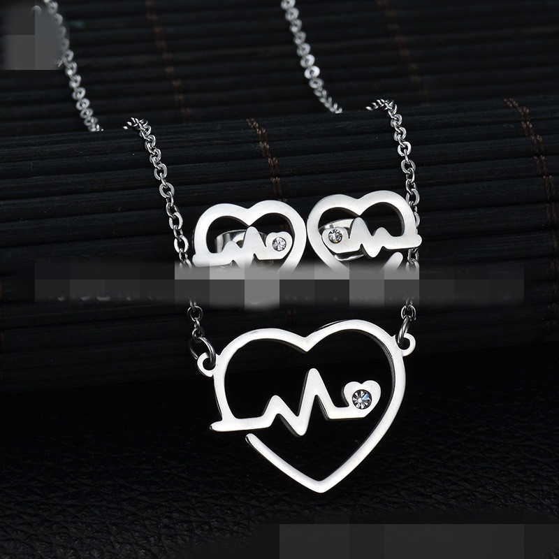 TitaniumStainless Steel Korea  necklace  Steel color NHHF0676Steelcolor