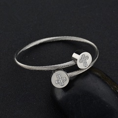Titanium&Stainless Steel Fashion Geometric bracelet  (Cross) NHHF0713-Cross